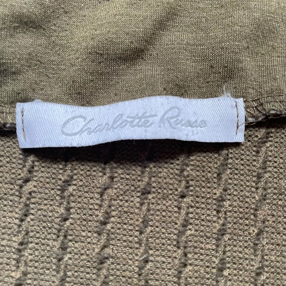 Y2K Charlotte Russe Olive Green Knit Tank Top Sleeveless Boho Indie Core L - Picture 5 of 6